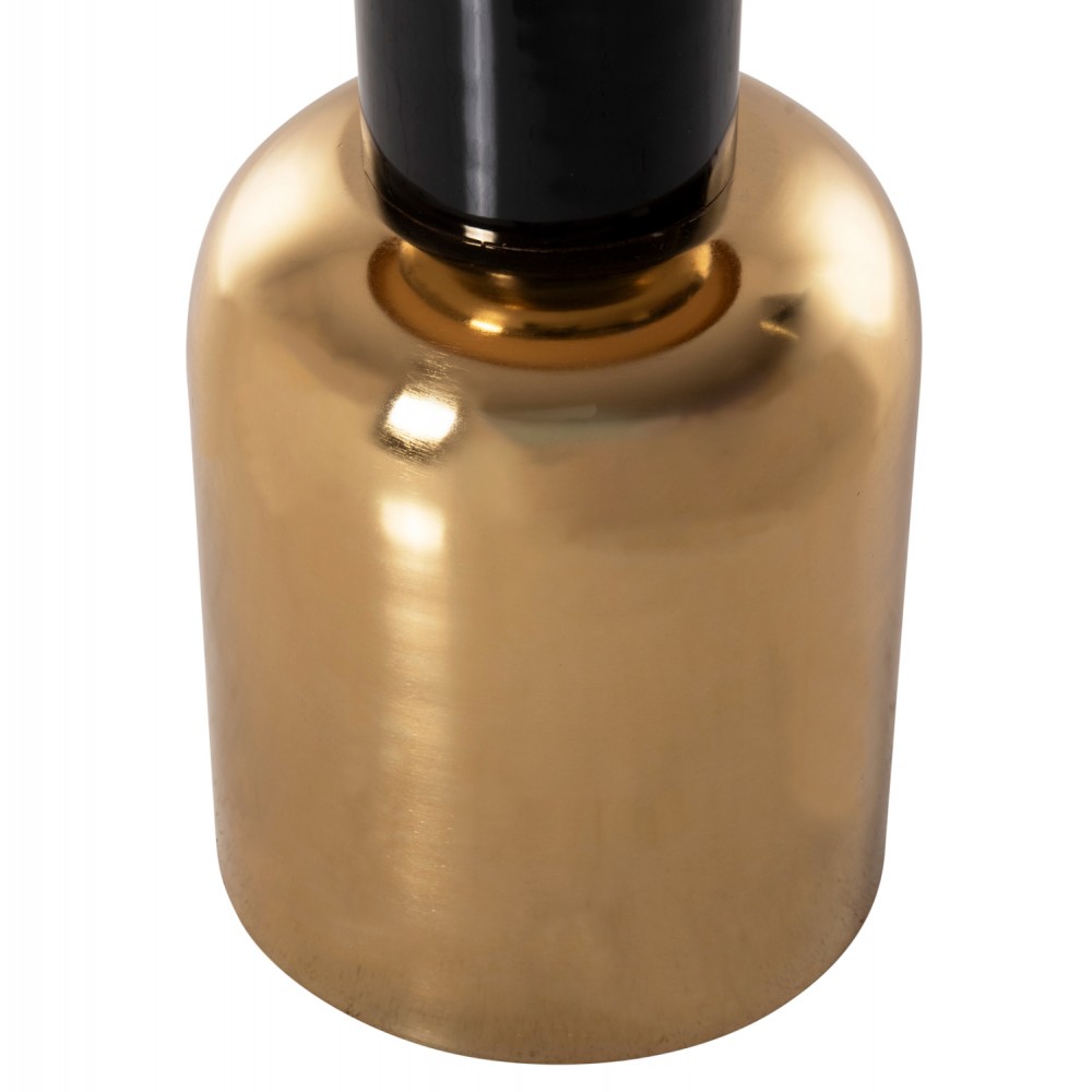 Τραπέζι βοηθητικό "SURAT" από μέταλλο σε χρώμα μαύρο/χρυσό Φ50,5x59,5