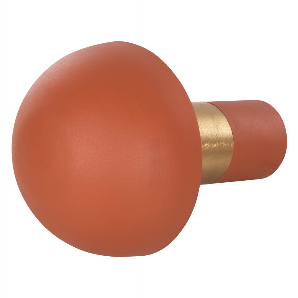 Φωτιστικό επιτραπέζιο "PUNE" από μέταλλο σε πορτοκαλί/χρυσό χρώμα Φ31x44