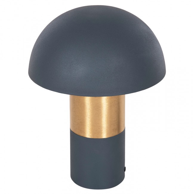 Φωτιστικό επιτραπέζιο "PUNE" από μέταλλο σε ανθρακί/χρυσό χρώμα Φ31x41,5