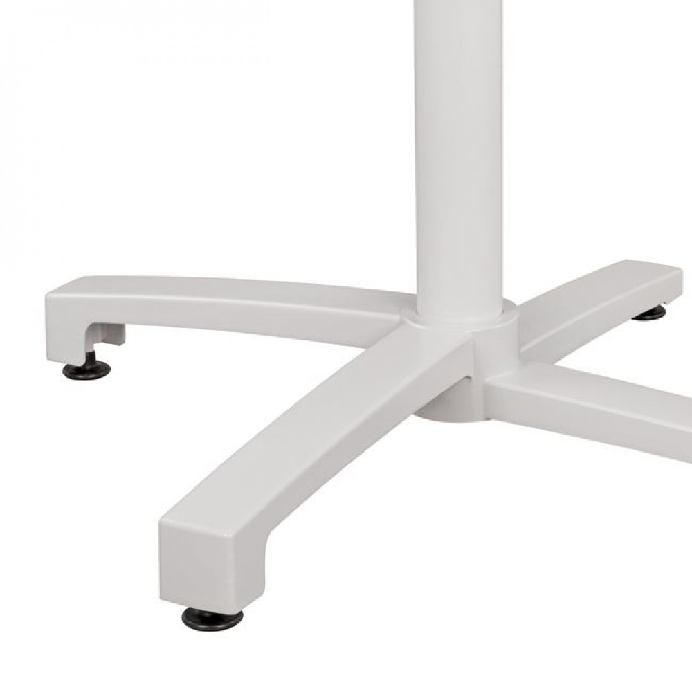 Βάση τραπεζιού πτυσσόμενη από αλουμίνιο σε χρώμα λευκό ματ 69x69x73-92