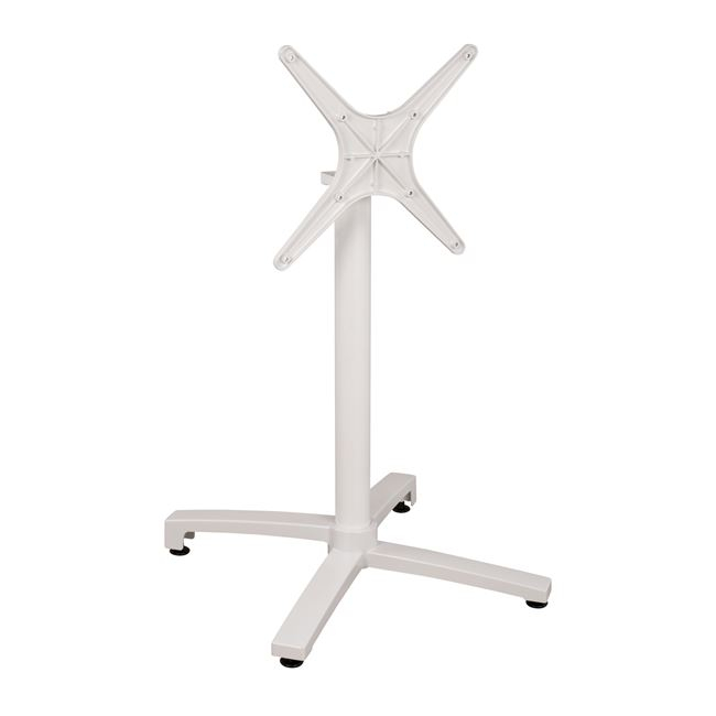 Βάση τραπεζιού πτυσσόμενη από αλουμίνιο σε χρώμα λευκό ματ 69x69x73-92