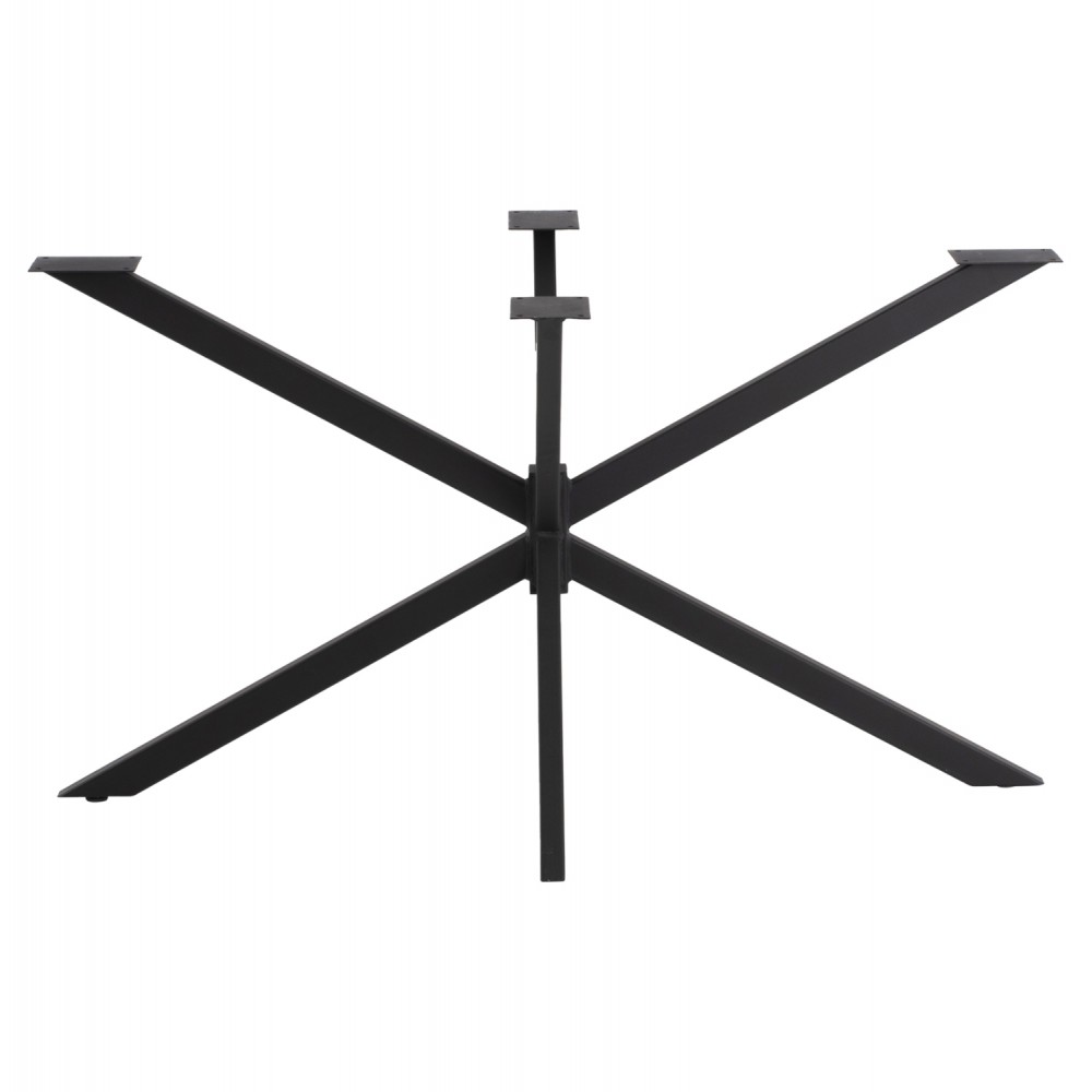 Βάση τραπεζιού χιαστί από μέταλλο σε μαύρο χρώμα 130x72x71,5