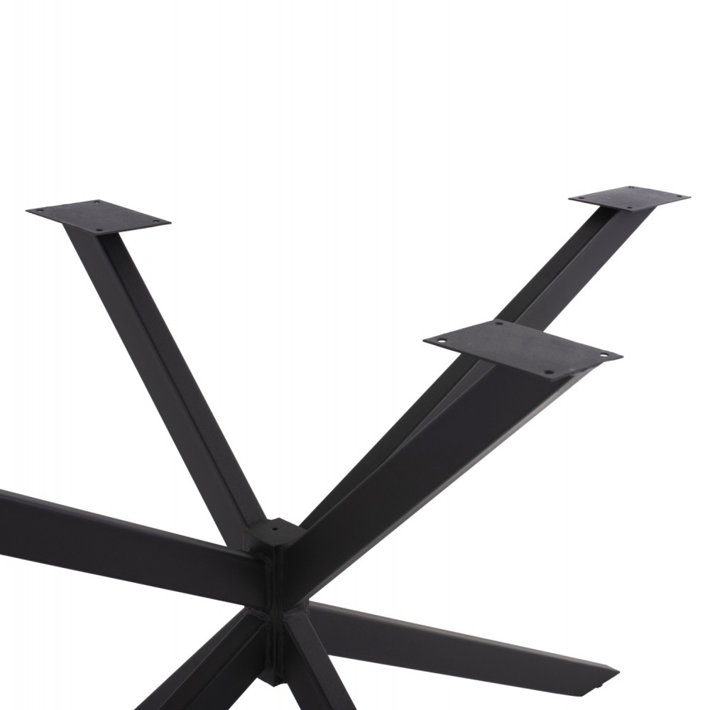 Βάση τραπεζιού χιαστί από μέταλλο σε μαύρο χρώμα 130x72x71,5