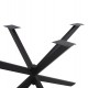 Βάση τραπεζιού χιαστί από μέταλλο σε μαύρο χρώμα 130x72x71,5