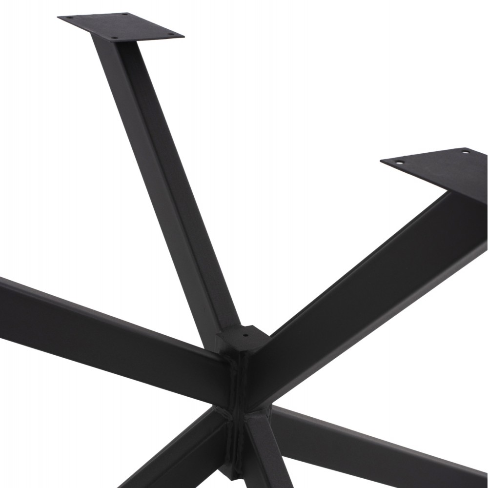 Βάση τραπεζιού χιαστί από μέταλλο σε μαύρο χρώμα 130x72x71,5