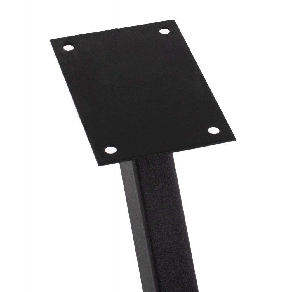 Βάση τραπεζιού χιαστί από μέταλλο σε μαύρο χρώμα 130x72x71,5