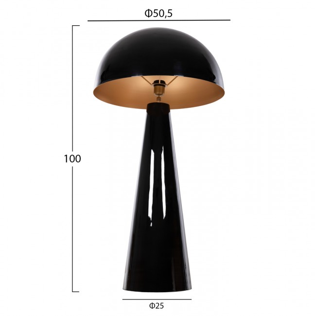 Φωτιστικό δαπέδου "SMUSH" από μέταλλο σε μαύρο χρώμα Φ50x100