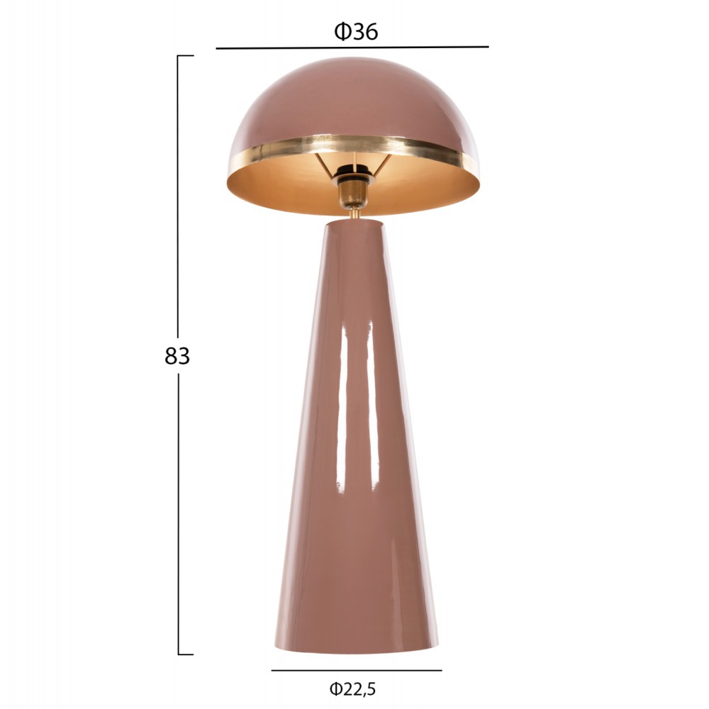 Φωτιστικό δαπέδου "SMUSH" από μέταλλο σε σομόν χρώμα Φ36,5x84