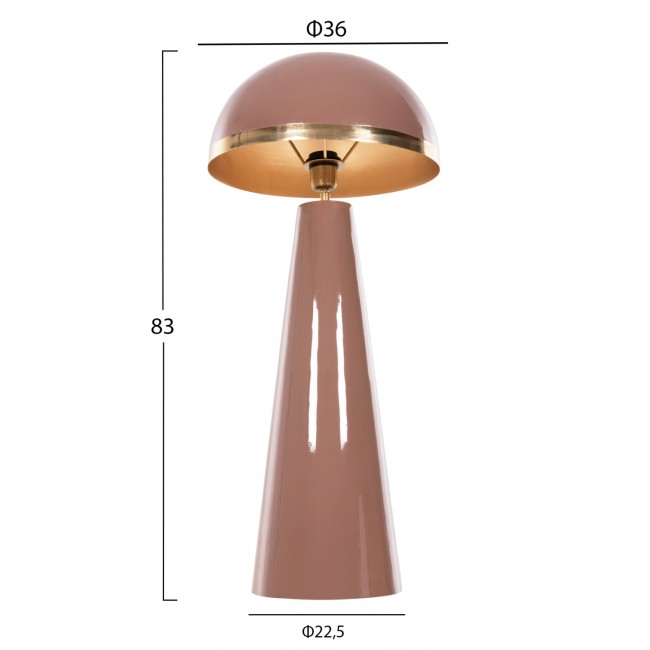 Φωτιστικό δαπέδου "SMUSH" από μέταλλο σε σομόν χρώμα Φ36,5x84