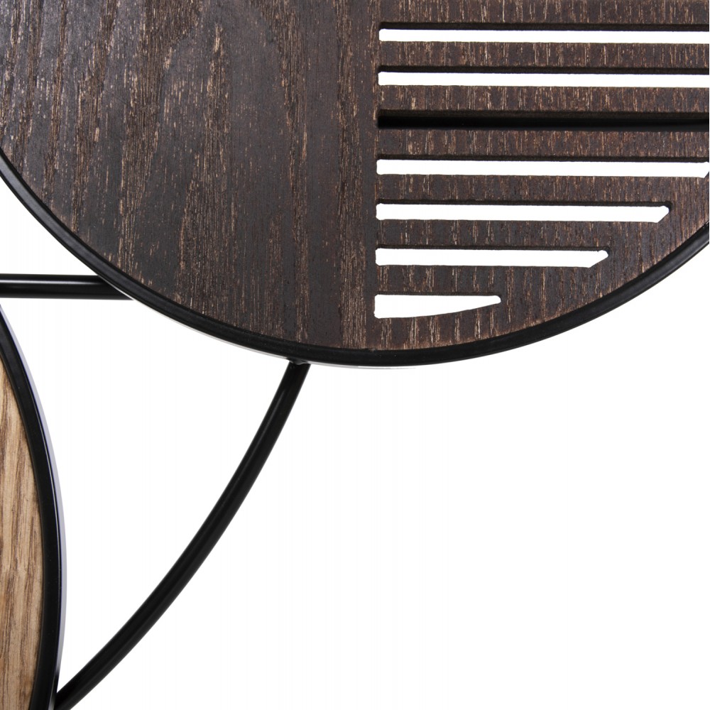 Διακοσμητικό τοίχου από μέταλλο σε χρώμα καρυδί/σομόμα 135x69