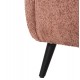 Πολυθρόνα "KRYLY" από ύφασμα μπουκλέ/ξύλο σε χρώμα ροζ/μαύρο 83x87x89