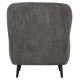 Πολυθρόνα "KRYLY" από ύφασμα μπουκλέ/ξύλο σε χρώμα γκρι/μαύρο 83x87x89