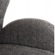 Πολυθρόνα "KRYLY" από ύφασμα μπουκλέ/ξύλο σε χρώμα γκρι/μαύρο 83x87x89