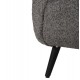 Πολυθρόνα "KRYLY" από ύφασμα μπουκλέ/ξύλο σε χρώμα γκρι/μαύρο 83x87x89