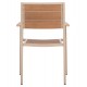 Πολυθρόνα "SAGA" από αλουμινίου/polywood σε χρώμα σαμπανί/φυσικό 55x52x86