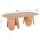 Τραπέζι τραπεζαρίας "DENTY" από mdf σε χρώμα φυσικό οακ 240x120x75