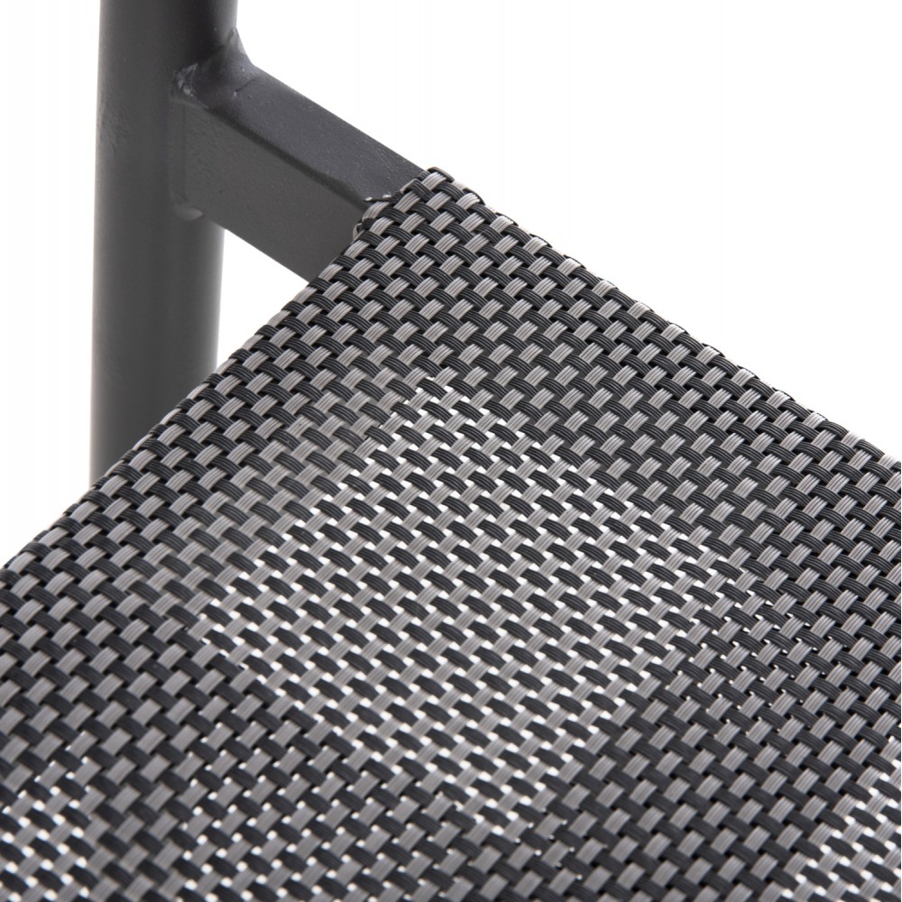 Πολυθρόνα "RONNY" από αλουμίνιο/textilene σε γκρι χρώμα 53x51x80