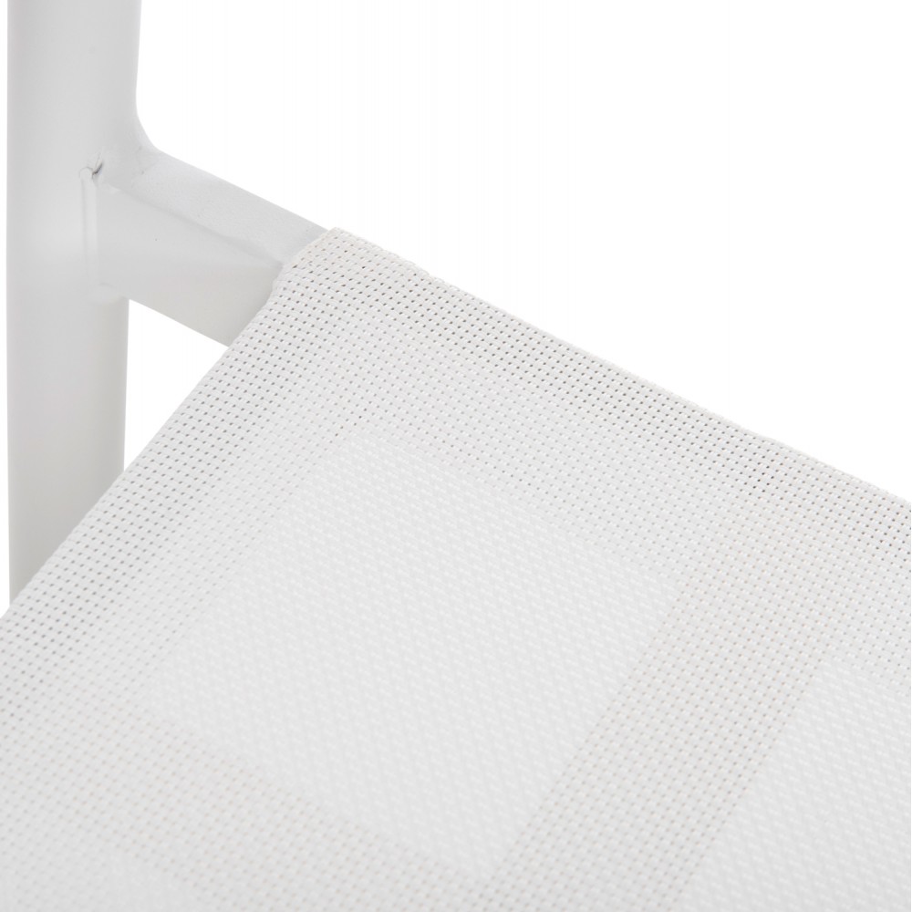 Πολυθρόνα "RONNY" από αλουμίνιο/textilene σε λευκό χρώμα 53x51x80