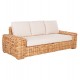 Καναπές εξωτερικού χώρου "TROPEL" από ραττάν σε φυσικό/λευκό χρώμα 216x88x70-85