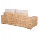 Καναπές εξωτερικού χώρου "TROPEL" από ραττάν σε φυσικό/λευκό χρώμα 192x88x70-85