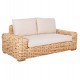 Καναπές εξωτερικού χώρου "TROPEL" από ραττάν σε φυσικό/λευκό χρώμα 192x88x70-85