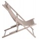 Σεζλονγκ "KEA" από αλουμίνιο/textilene σε χρώμα σαμπανί 59,5x102,5x94