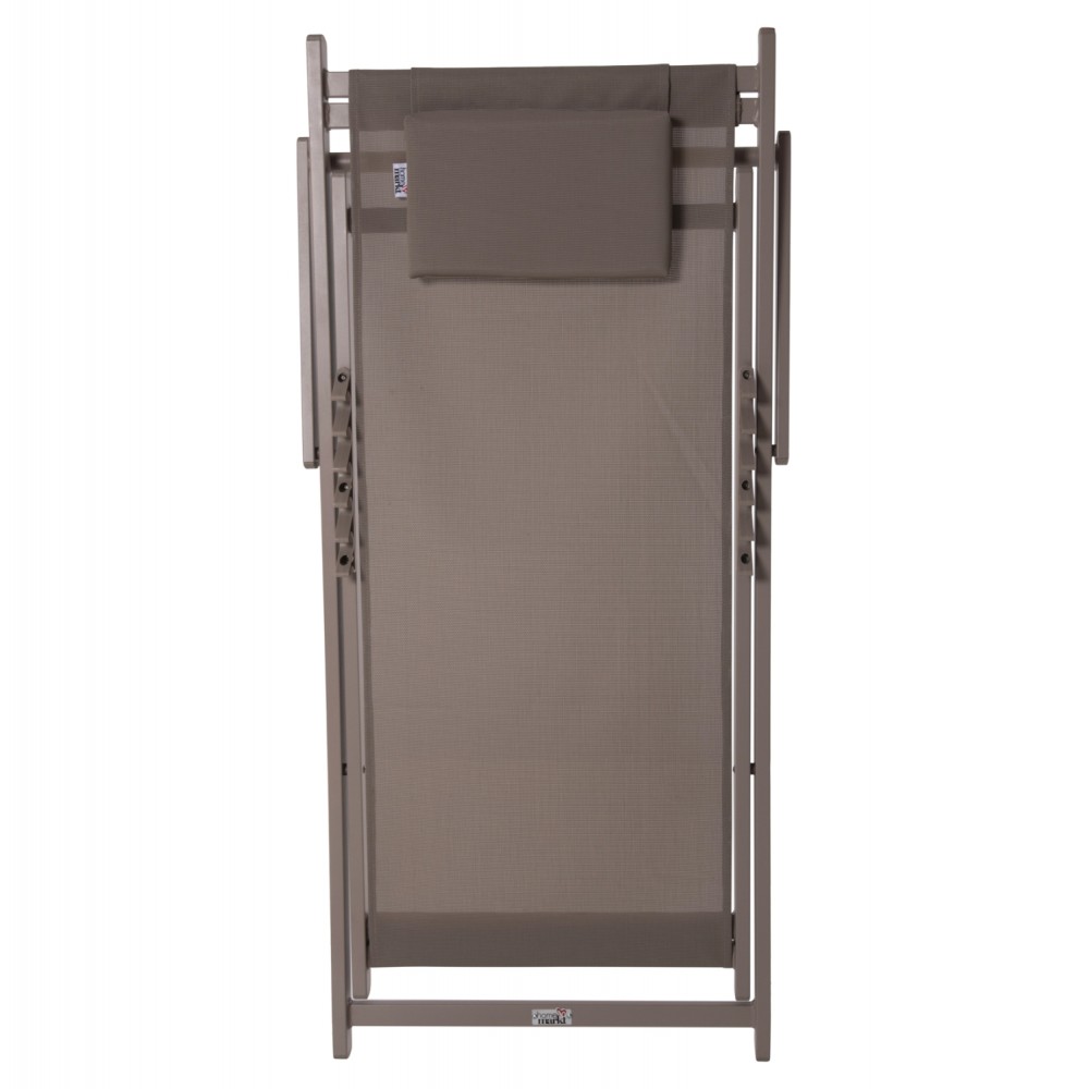 Σεζλονγκ "KEA" από αλουμίνιο/textilene σε χρώμα σαμπανί 59,5x102,5x94