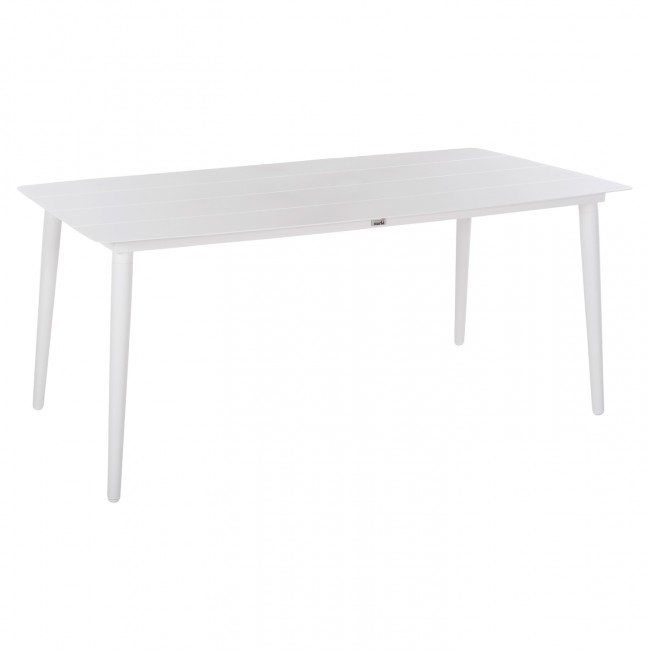 Τραπέζι "JEROM" από αλουμίνιο σε λευκό χρώμα 180x90x74