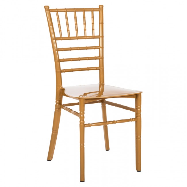 Καρέκλα "TIFFANY" από πολυπροπυλένιο σε χρώμα χρυσό 41.2x49.7x89