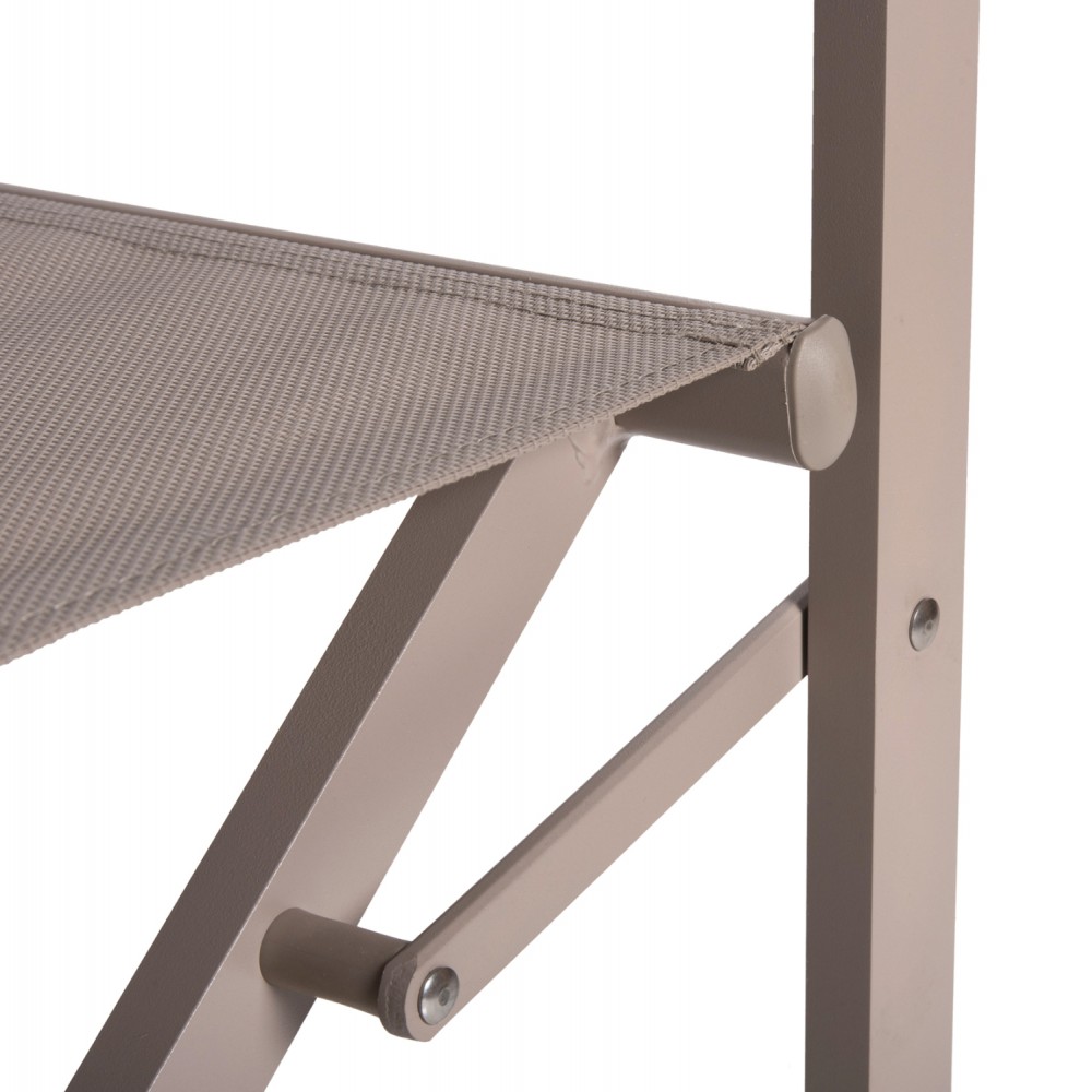 Πολυθρόνα "DUPRE" από αλουμίνιο/textilene σε χρώμα σαμπανί 57x48,5x85.5