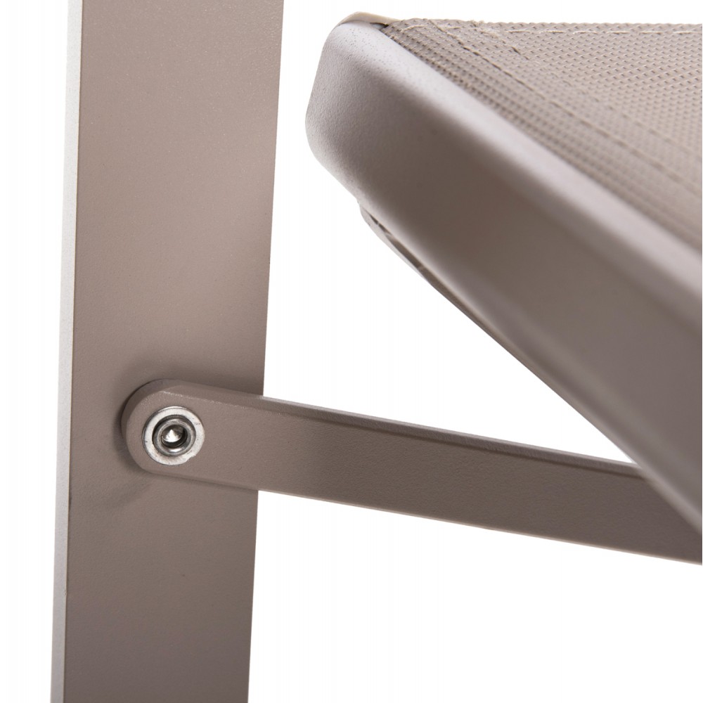 Πολυθρόνα "DUPRE" από αλουμίνιο/textilene σε χρώμα σαμπανί 57x48,5x85.5