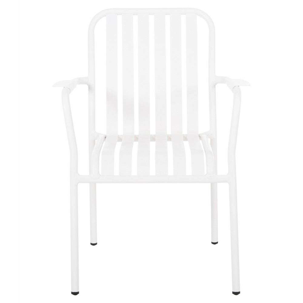 Πολυθρόνα "RACHEL" από αλουμίνιο σε λευκό χρώμα 63x58x85