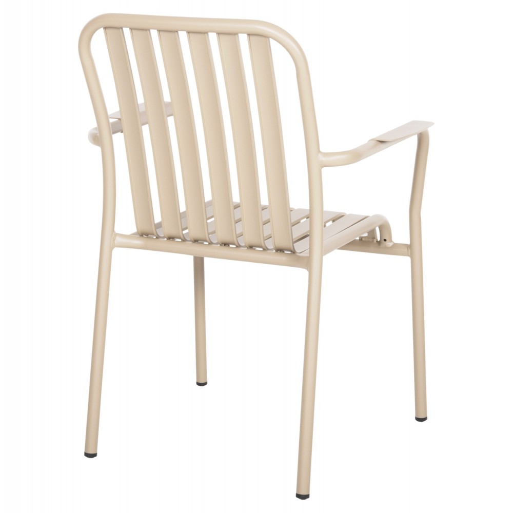 Πολυθρόνα "RACHEL" από αλουμίνιο σε σαμπανί χρώμα 63x58x85