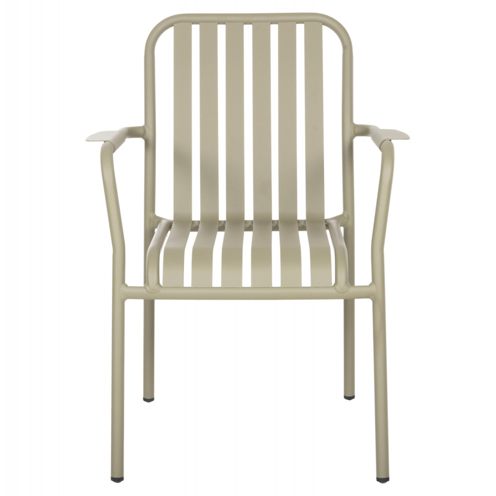 Πολυθρόνα "RACHEL" από αλουμίνιο σε χρώμα dark olive 63x58x85