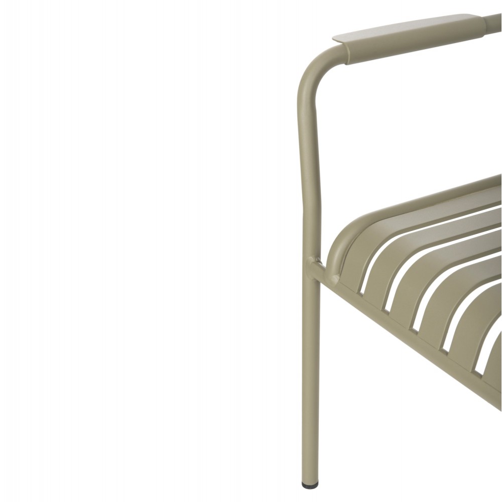 Πολυθρόνα "RACHEL" από αλουμίνιο σε χρώμα dark olive 63x58x85