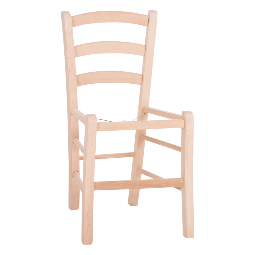 Καρέκλα καφενείου "ΠΑΡΟΣ" από ξύλο άβαφη 40x41x87