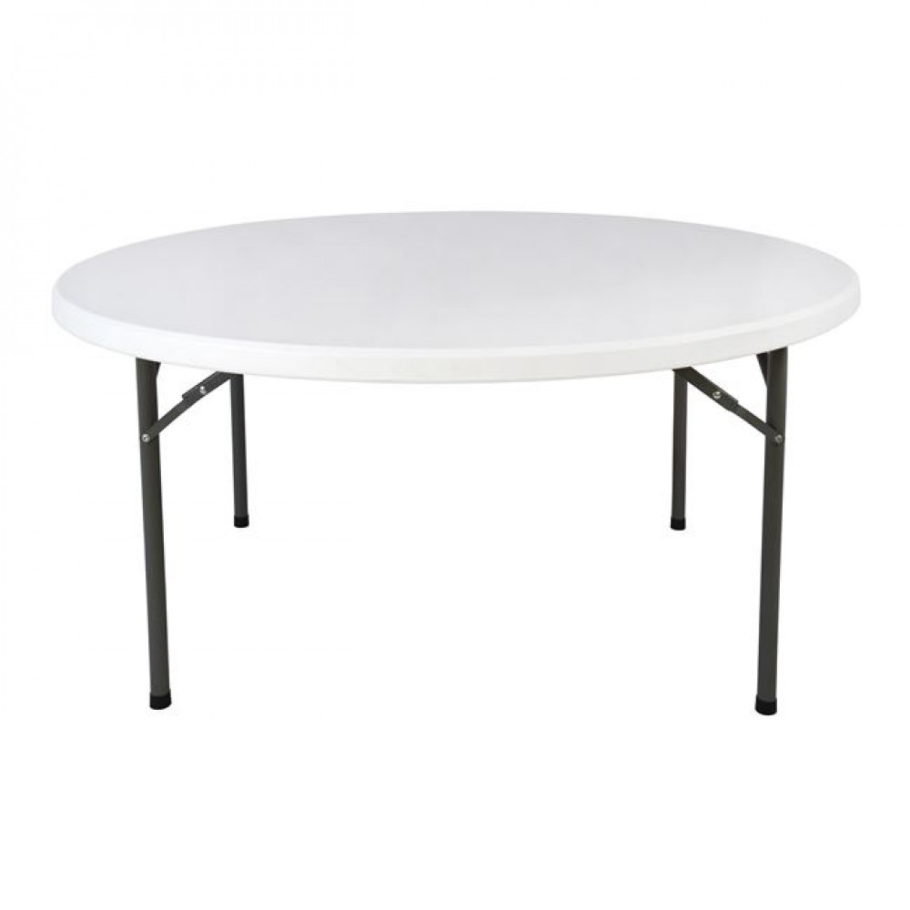 Τραπέζι "CATERING-ΣΥΝΕΔΡΙΟΥ" από PP/μέταλλο σε χρώμα λευκό/γκρι Φ152x74