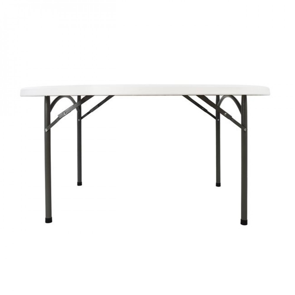 Τραπέζι "CATERING-ΣΥΝΕΔΡΙΟΥ" από PP/μέταλλο σε χρώμα λευκό/γκρι Φ152x74