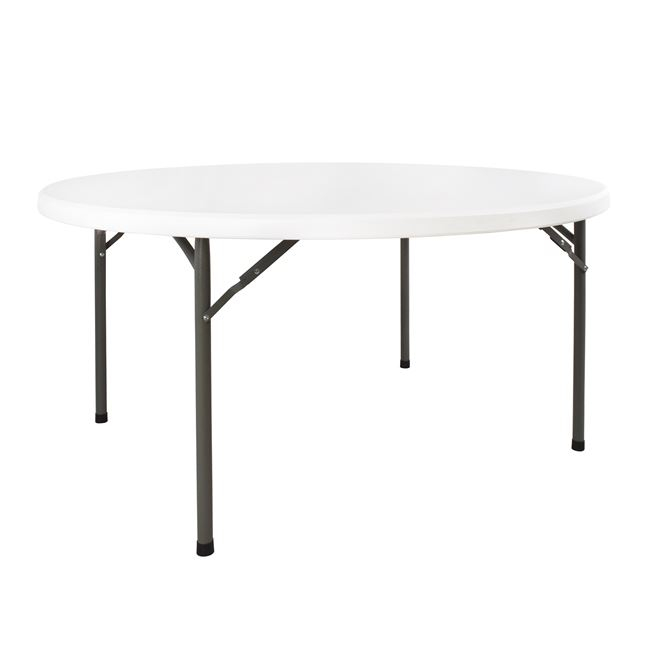 Τραπέζι "CATERING-ΣΥΝΕΔΡΙΟΥ" από PP/μέταλλο σε χρώμα λευκό/γκρι Φ152x74