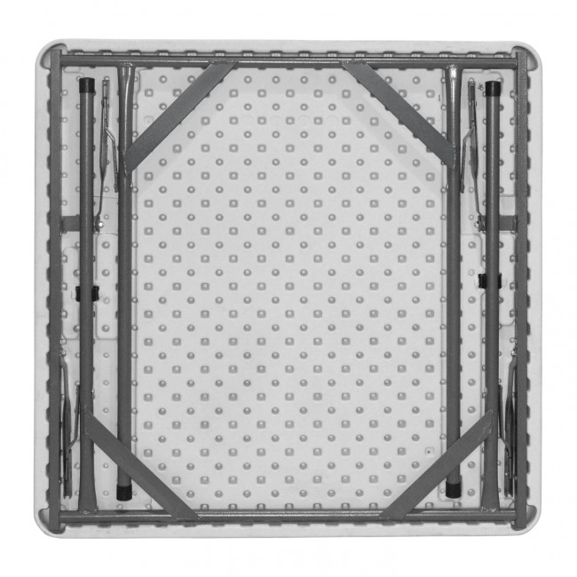 Τραπέζι "CATERING-ΣΥΝΕΔΡΙΟΥ" από PP/μέταλλο σε χρώμα λευκό/γκρι 80x80x74