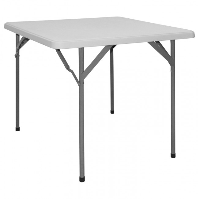 Τραπέζι "CATERING-ΣΥΝΕΔΡΙΟΥ" από PP/μέταλλο σε χρώμα λευκό/γκρι 80x80x74