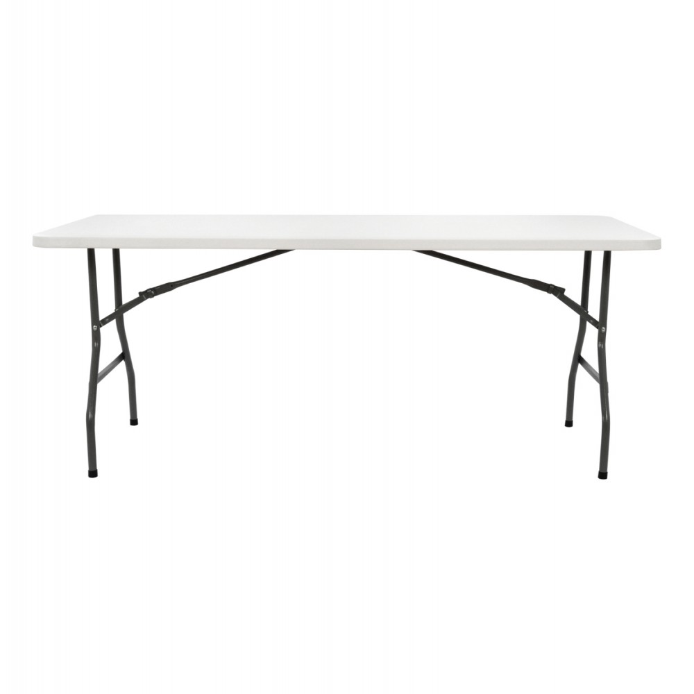 Τραπέζι "CATERING-ΣΥΝΕΔΡΙΟΥ" από PP/μέταλλο σε χρώμα λευκό 180Χ74Χ74