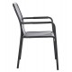 Πολυθρόνα "RACHEL" από αλουμίνιο σε ανθρακί χρώμα 63x58x85