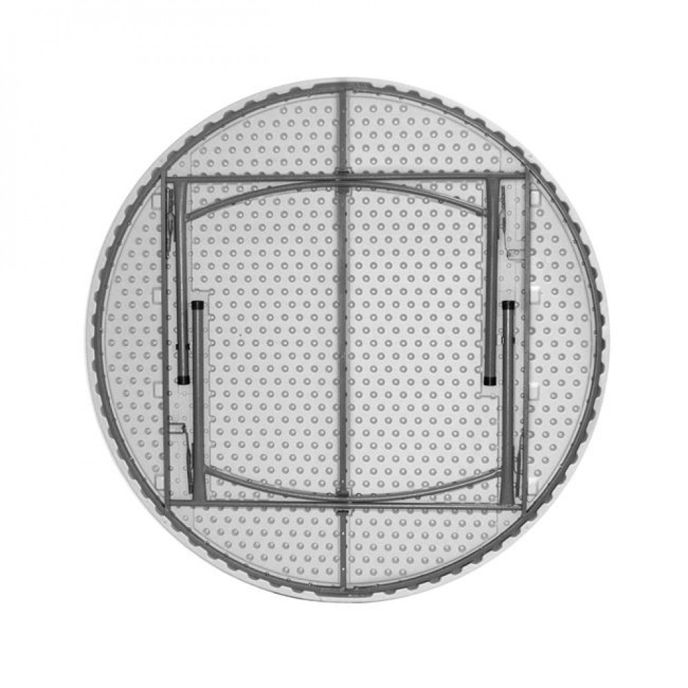 Τραπέζι "CATERING-ΣΥΝΕΔΡΙΟΥ" από PP/μέταλλο σε χρώμα λευκό Φ122x74