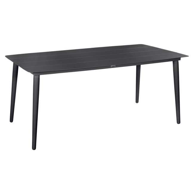 Τραπέζι "JEROM" από αλουμίνιο σε ανθρακί χρώμα 180x90x74