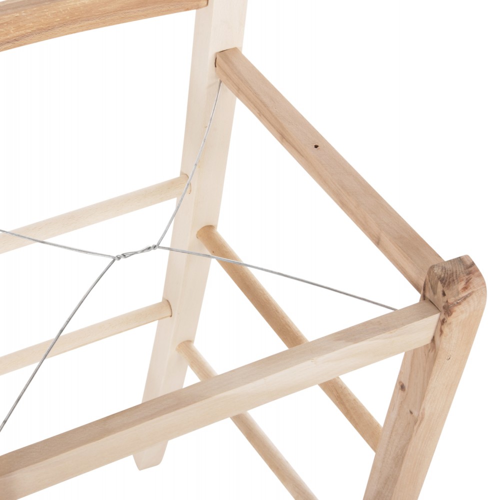 Σκαμπό μπαρ "LUCIUS" από μασίφ ξύλο άβαφο 40,5x40x105