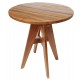 Τραπέζι στρόγγυλο ''LEO'' από ξύλο σε φυσικό χρώμα Φ60x75