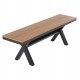 Παγκάκι "TAWNEE" από αλουμίνιο/polywood σε ανθρακί/φυσικό χρώμα 150x36x45