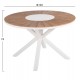 Τραπέζι στρόγγυλο ''MORIL'' από αλουμίνιο/ξύλο σε λευκό/φυσικό χρώμα Φ120x74