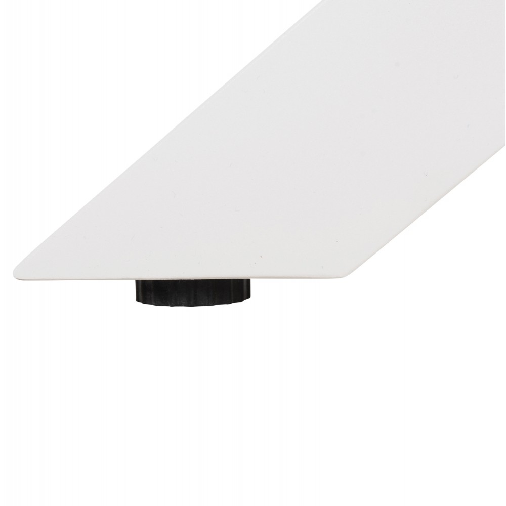 Τραπέζι στρόγγυλο ''MORIL'' από αλουμίνιο/ξύλο σε λευκό/φυσικό χρώμα Φ120x74